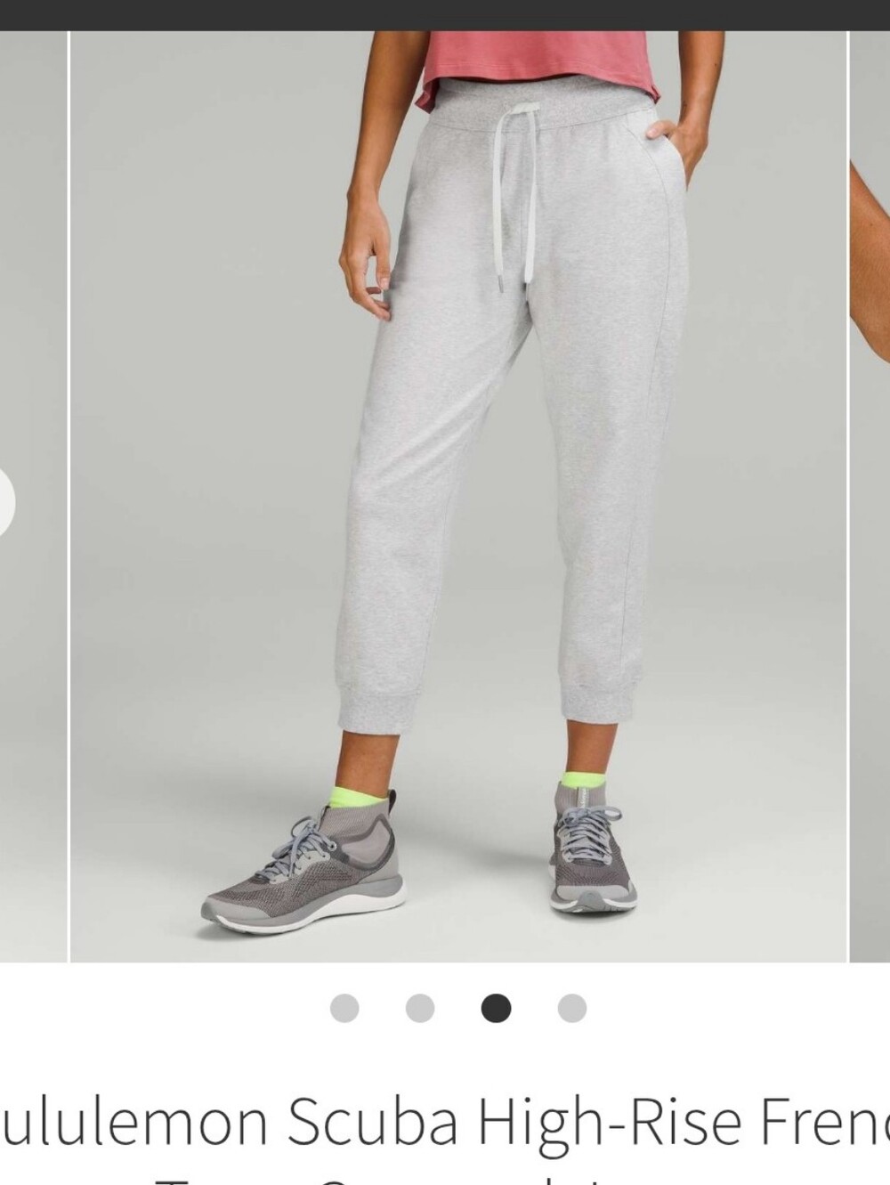 lululemon athletica Light Gray Scuba High-Rise French Terry Joggers Sz 10